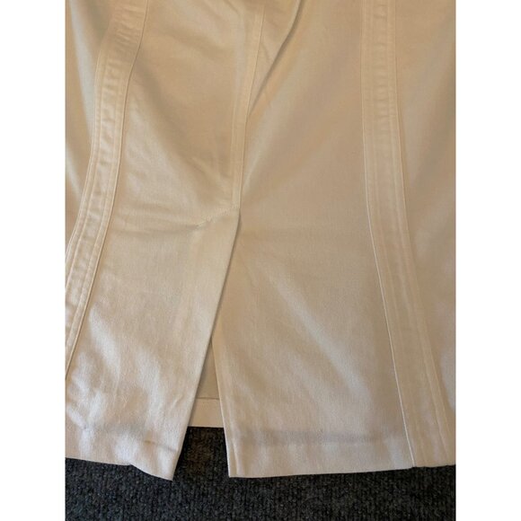 Talbots Skirt Womens 18 White Cotton Midi Pencil Stretch Career Office Workwear‎ - Picture 6 of 10